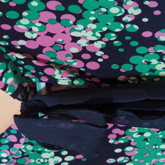 Robbie Bee Slinky Sleeveless Printed A-Line Dress Back Tie Closure Mock Neck 3X - Picture 6 of 11